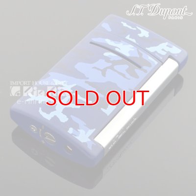 画像3: デュポン ライター [Dupont] 10088 ミニ・ジェット(X・tend mini) Minijet ブルー カモフラージュラッカー クロム デュポン ターボライター 【】