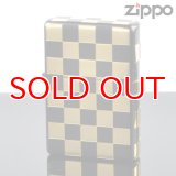【f】Zippo ジッポライター 1201s380 フラットトップチェッカーGD【】