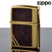 画像1: 【f】Zippo ジッポライター 1201s424 GD メッキ BW ラッカー仕上げエッチング GD ユニット 【】 (1)