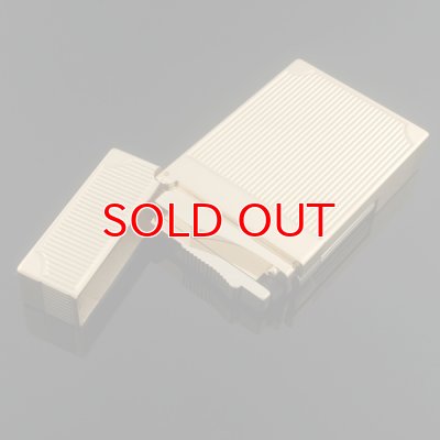 画像4: デュポン ライター (デュポンライター) LINE2 16426 イエローゴールド バーティカルライン・コーナー（ガス1本・フリント1シート特典付）  【】