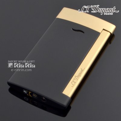 画像3: デュポン ライター スリム7 27708 ブラック イエローゴールド Dupont  ブランド ライター(デュポンライター)  【】