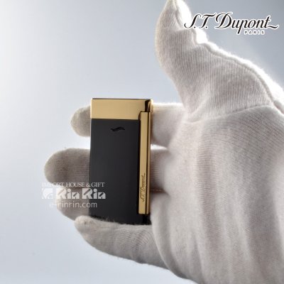 画像6: デュポン ライター スリム7 27708 ブラック イエローゴールド Dupont  ブランド ライター(デュポンライター)  【】