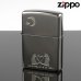 画像1: 【m】ZIPPO 2cat-gm2 GMメッキ・エッチング  ( zippo ジッポー )　オイルライター 【】 (1)