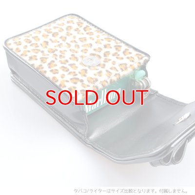 画像6: 坪田パールCケース レオパードリボンポーチ20 ブラウン 100mm 3-07090-70  【】