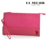 US POLO ASSN 500093 USPA-1903 pink dark pink サフィアノ クラッチバッグ