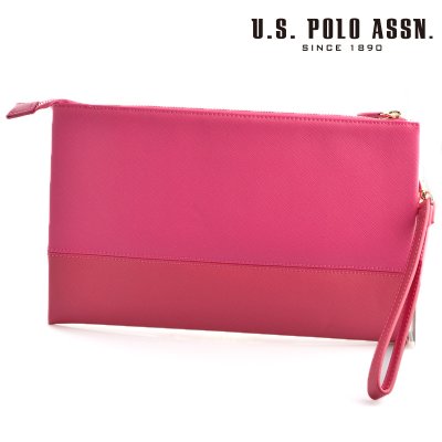 画像2: US POLO ASSN 500093 USPA-1903 pink dark pink サフィアノ クラッチバッグ