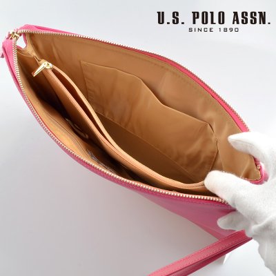 画像5: US POLO ASSN 500093 USPA-1903 pink dark pink サフィアノ クラッチバッグ