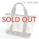 US POLO ASSN 616400 USPA-1862 white Camouflage2　コットン　トートバッグ