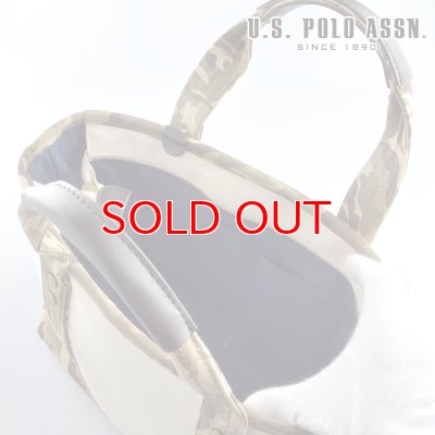画像6: US POLO ASSN 629800 USPA-1862 white Beige Camouflage2　コットン　トートバッグ