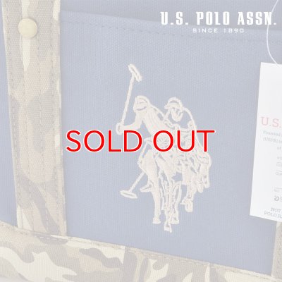 画像3: US POLO ASSN 629801 USPA-1862 Navy Beige Camouflage2 コットン　トートバッグ