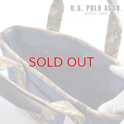 画像5: US POLO ASSN 629801 USPA-1862 Navy Beige Camouflage2 コットン　トートバッグ