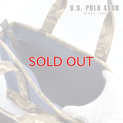画像6: US POLO ASSN 629801 USPA-1862 Navy Beige Camouflage2 コットン　トートバッグ