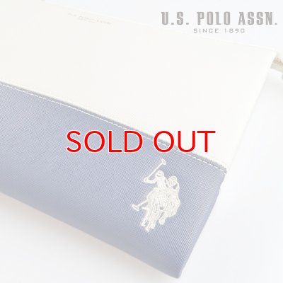 画像3: US POLO ASSN 664946 USPA-1903 white navy サフィアノ クラッチバッグ