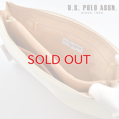 画像4: US POLO ASSN 664949 USPA-1903 white light gray サフィアノ クラッチバッグ