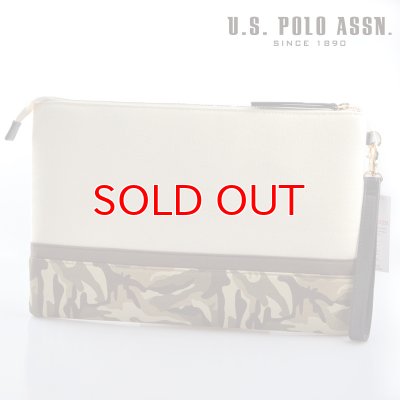 画像2: US POLO ASSN 679733 USPA-1872 white beige camouflage2 ソリッドクラッチバッグ