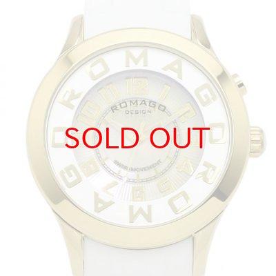画像1: ROMAGO DESIGN[ロマゴデザイン] RM015-0162PL-GDWH Attraction series ミラー文字盤 クォーツ 腕時計 ブランド ファッション 腕時計