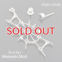 Aranea アラネア（蜘蛛） ブラックスピネル ピアス(Left 左耳用) Memento Mori Collection BloodyMary [ブラッディマリー] bme1231r-bsp