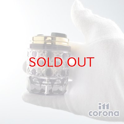 画像5: イム・コロナ ライター[im corona] 江戸切子　籠目紋　紫　金色卓上ライター　Table Lighter　cn13030001【ガス1本プレゼント】 【】