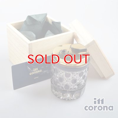 画像6: イム・コロナ ライター[im corona] 江戸切子　籠目紋　紫　金色卓上ライター　Table Lighter　cn13030001【ガス1本プレゼント】 【】