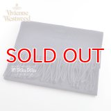 Vivienne Westwood ヴィヴィアンマフラー  m9024c540004 同色ロゴマフラー ダークブルー S60909024  909024 C54 004