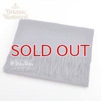 Vivienne Westwood ヴィヴィアンマフラー  m9024c540004 同色ロゴマフラー ダークブルー S60909024  909024 C54 004