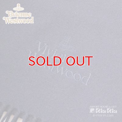 画像2: Vivienne Westwood ヴィヴィアンマフラー  m9024c540004 同色ロゴマフラー ダークブルー S60909024  909024 C54 004