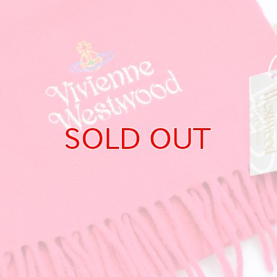 画像2: 【】Vivienne Westwood　ヴィヴィアンマフラー sl5-fm17-0014 シルバーロゴマフラー　レッドパープル 【】