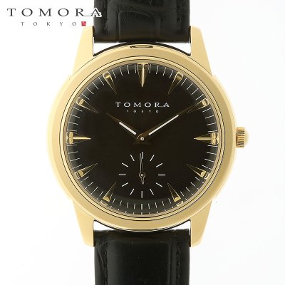 画像2: TOMORA TOKYO t-1602-gdbk 日本製クォーツ スモールセコンド腕時計 T-1602 GDBK