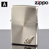 画像: 【y】 ZIPPO＃200 スピン加工 イニシャル柄 ssp-a メタル貼り A (10020026) 【】