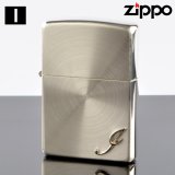 画像: 【y】 ZIPPO＃200 スピン加工 イニシャル柄 ssp-i メタル貼り I (10020029) 【】