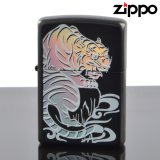 画像: 【y】 ZIPPO＃200 和柄レインボー ブラックマット 虎 tl-bm (10020071) 【】