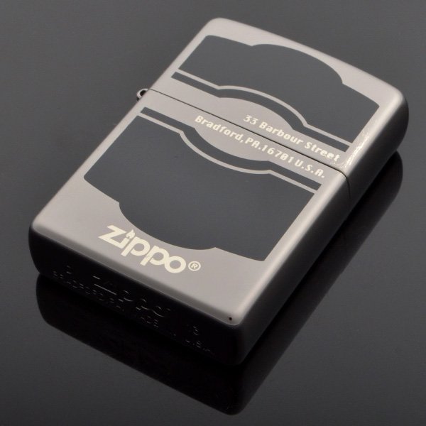 画像3: 【f】Zippo ジッポライター 1201s428 BK ラッカー仕上げ BK ニッケル エッチング加工 【】 (3)