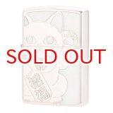 画像: 【f送料無料・新品・正規品】ZIPPO ラッキーキャットRPK 招き猫 両面加工 FCZP 1201s687 【】