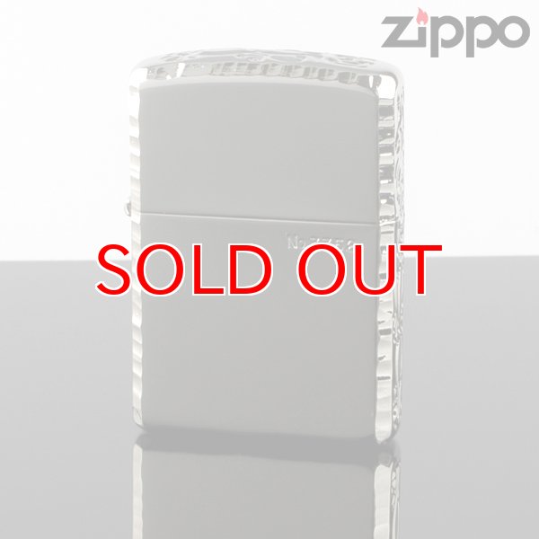 画像1: 【m】ZIPPO ジッポーライター162-3vpp プラチナPメッキ 3面V刃彫刻( zippo ジッポー )　オイルライター 【】 (1)
