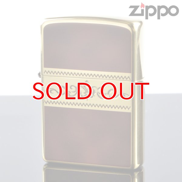 画像1: 【m】Zippo ジッポライター 200yb-bw2 Classic Style ゴールド×ブラウン 200YB-BW2 【】 (1)