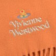 画像2: 【】Vivienne Westwood　ヴィヴィアンマフラー sl5-fm17-0004 シルバーロゴマフラー　オレンジ 【】 (2)
