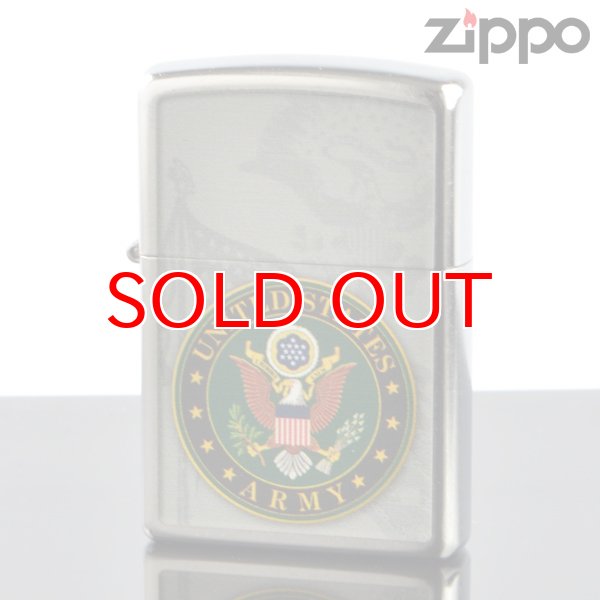 画像1: 【y】 ZIPPO＃200 US Army emblem アメリカ陸軍紋章 ストリートクローム USAオリジナルZIPPO (28632zp) 【】 (1)