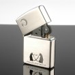 画像2: 【m】ZIPPO 2cat-2 シルバーサテーナ・エッチング  ( zippo ジッポー )　オイルライター 【】 (2)