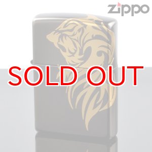 画像: 【m】Zippo ジッポライター 3d-tiger-gd 立体3D タイガーGD ３面金メッキ連続盛り上げ加工 【】