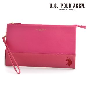 画像: US POLO ASSN 500093 USPA-1903 pink dark pink サフィアノ クラッチバッグ