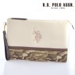 画像1: US POLO ASSN 679733 USPA-1872 white beige camouflage2 ソリッドクラッチバッグ (1)