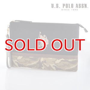 画像: US POLO ASSN 679735 USPA-1872 black beige camouflage2 ソリッドクラッチバッグ