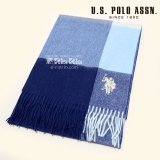 画像: US POLO マフラー  男女兼用 17AW ウール100％ USPA-2004 745959 BLUE×NAVY