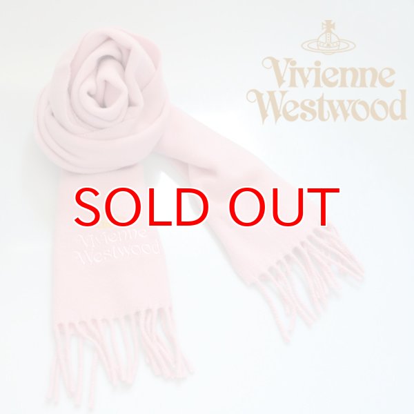 画像4: 【】Vivienne Westwood　ヴィヴィアンマフラー sl4-fm17-0023 同色ロゴマフラー　ピンク 【】 (4)