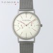 画像2: TOMORA TOKYO t-1603-pwh 日本製クォーツ 日付・曜日カレンダー付き 腕時計 T-1603 PWH (2)