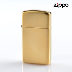 画像: Zippo ジッポライター zp-1654b スタンダードスリム ブラスサテーナ オイルライター
