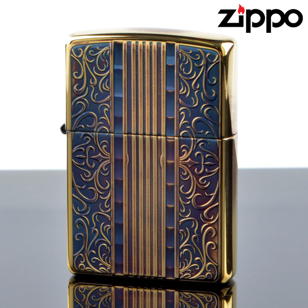 m】Zippo ジッポライター 2gi-art アラベスク ゴールド 金メッキいぶし